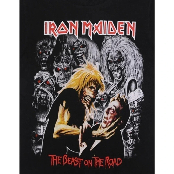 Iron Maiden The Beast on the Road Band T-shirt by Thunder Rock Metal Small - Picture 2 of 5